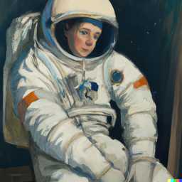 an astronaut, painting by Norman Rockwell generated by DALL·E 2